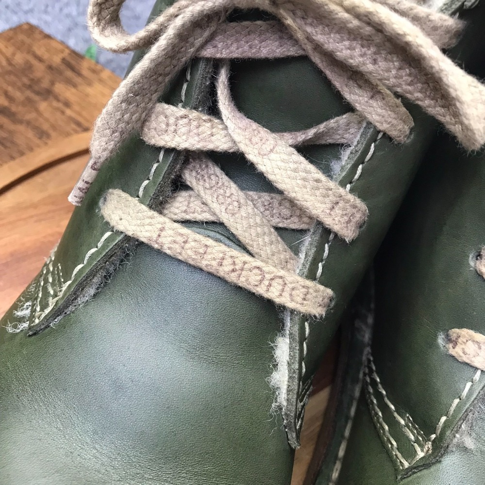 Danish Duck Feet Faborg Boots EU 45 M 11.5 W 13 Forest Green Leather Wool Lined - Picture 7 of 13